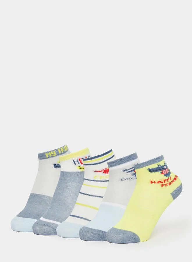 Styli Pack of 5 - Printed Ankle Socks